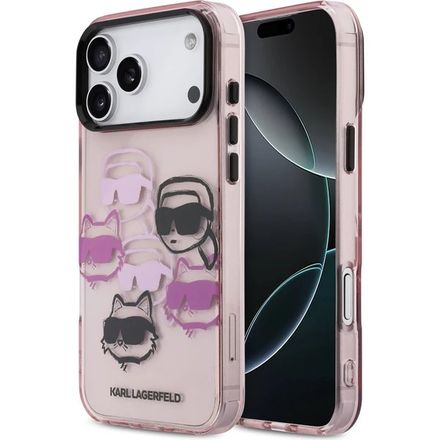 Karl Lagerfeld IML Multi K&CH Heads kryt iPhone 17 Pro ružový