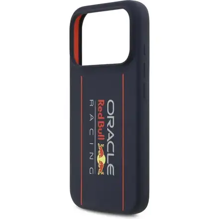 Red Bull Silicone Vertical Logo MagSafe Zadný Kryt pre iPhone 17 Pro modrý