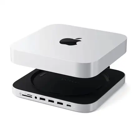 Satechi USB-C Stand & Hub pre Mac Mini/Studio with NVMe SSD enclosure - Silver
