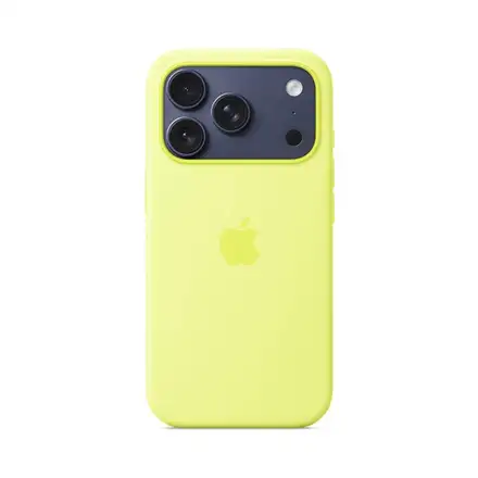 iPhone 17 Pro Silicone Case with MagSafe – Neónová žltá