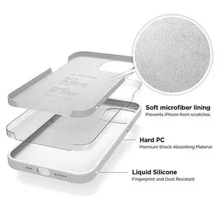 Elago kryt Silicone Case pre iPhone 12/12 Pro - White
