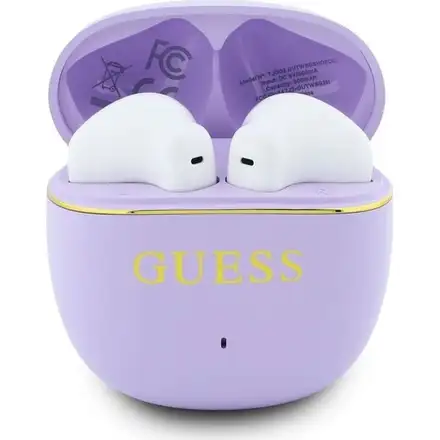 Guess Gold Line Glossy Classic Logo TWS Bezdrôtové Slúchadlá fialové