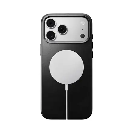 Nomad kryt Traditional Leather Case Magsafe pre iPhone 18 Pro - Black