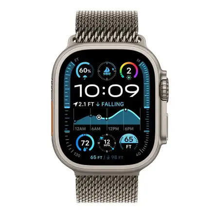 Apple Watch 49mm Natural Titanium Milanese Loop - Medium *Rozbalený*