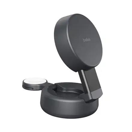 Belkin UltraCharge Pro 2-in-1 Convertible Magnetic Charger with Qi2 25W - Charcoal