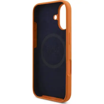 Red Bull Silicone Blue Ring MagSafe Zadný Kryt pre iPhone 17 oranžový