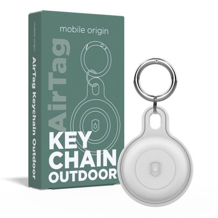 Mobile Origin puzdro Outdoor KeyChain pre Apple Airtag - White