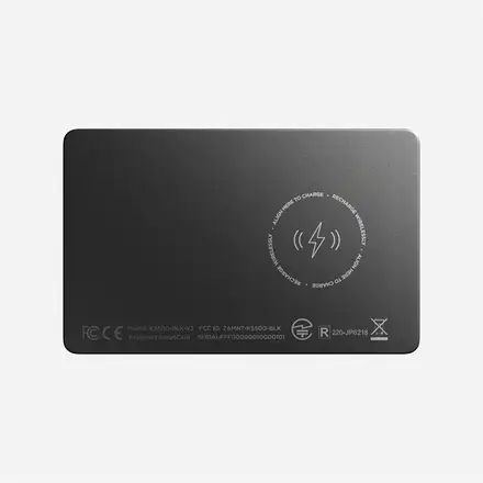 KeySmart SmartCard s Apple Find My - čierna
