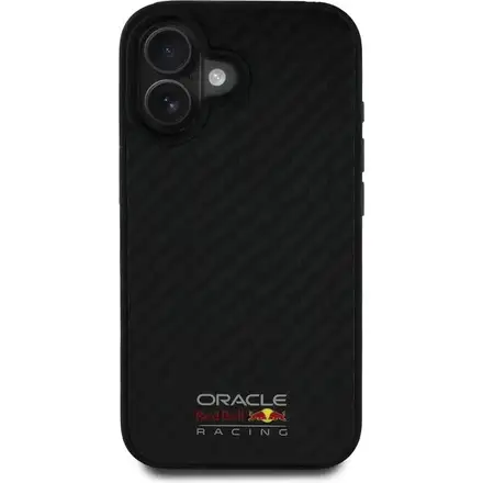Red Bull Carbon Shiny MagSafe Zadný Kryt pre iPhone 16 čierny
