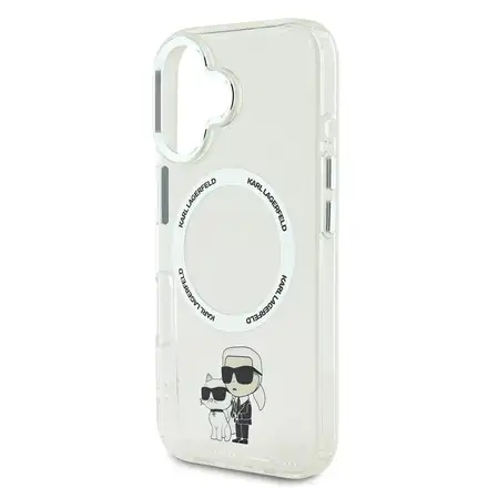 Karl Lagerfeld IML Karl and Choupette MagSafe kryt iPhone 16 priehľadný