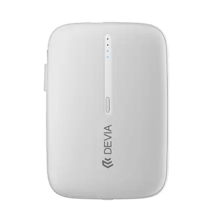 Devia powerbank Kintone Built-in Dual Cable 10000 mAh - White