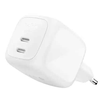 Belkin Boost Charge Pro Dual USB-C GaN Wall Charger 67W - White