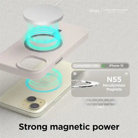 Elago kryt Silicone Case Magsafe pre iPhone 15 - Stone