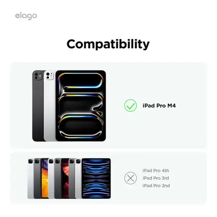 Elago puzdro Magnetic Folio Case pre iPad Pro 11" M4/M5 - Light Gray