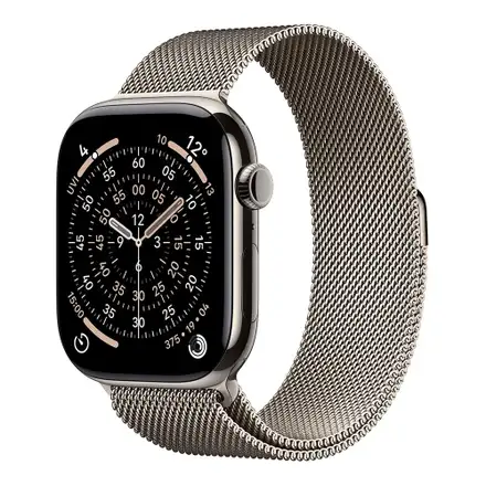 Apple Watch Series 11 GPS + Cellular 46mm Prírodný titán s prírodným milánskym ťahom - S/M