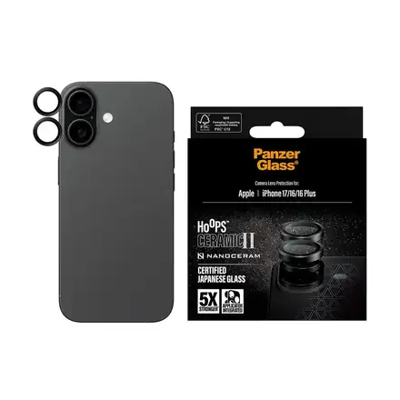 PanzerGlass ochranné sklo Hoops pre iPhone 17/16/16 Plus - Ceramic II