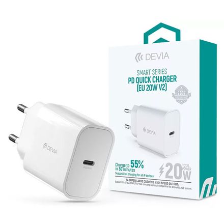 Devia sieťová nabíjačka Smart Series PD Quick Charger 20W - White