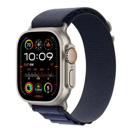 Apple Watch 49mm Navy Alpine Loop - Small - Natural Titanium Finish *Rozbalený*
