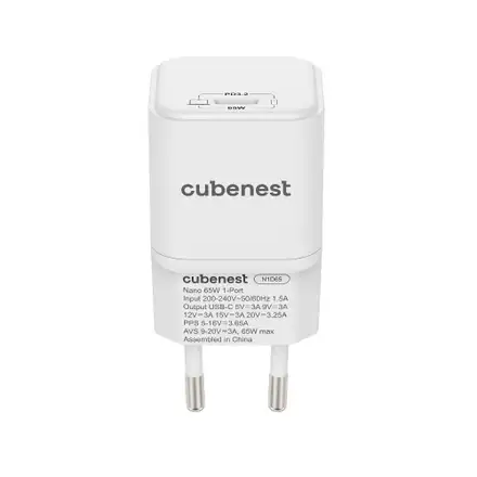 Cubenest PD Nano Adapter 65W - biela