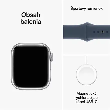 Apple Watch Series 9 GPS 45mm puzdro zo strieborného hliníka *Trieda A*