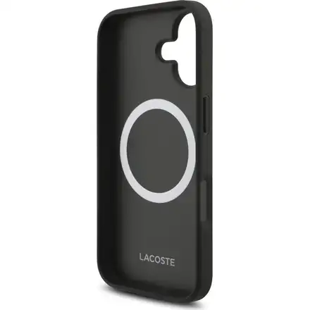 Lacoste Iconic Petit Pique MagSafe kryt + peňaženka iPhone 17 čierny