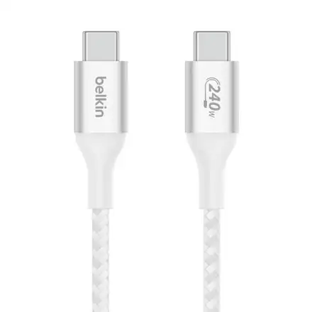 Belkin kábel Boost Charge Double-Braided USB-C to USB-C 2m 240W - White