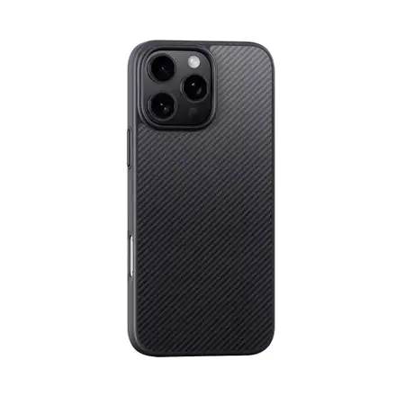 Devia kryt Kevlar Ultra-Thin Magnetic Shockproof Case pre iPhone 16 Pro - Black