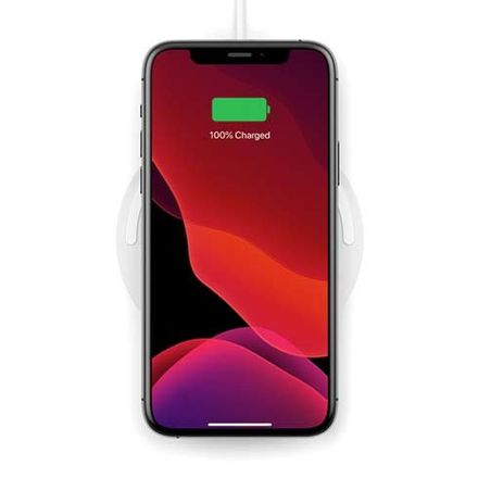 Belkin Boost Charge Wireless Charging Pad 10W + QC 3.0 charger - White