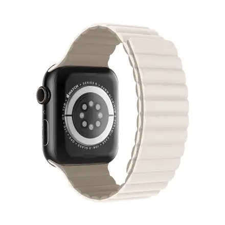 Devia remienok Nature Silicone Magnetic Watch Band 40/41/42mm - Stardust White