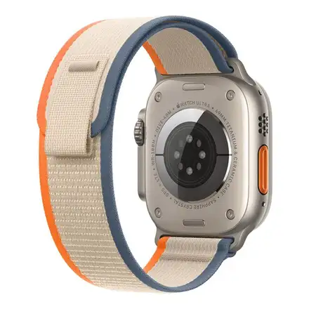 Apple Watch 49mm Orange/Beige Trail Loop - S/M
