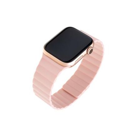 FIXED Magnetic Strap s magnetickým zapínaním pre Apple Watch 42/44/45mm, ružový