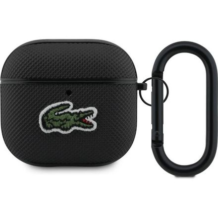 Lacoste Petit Pique Croc Logo Patch Púzdro pre AirPods 4 čierne