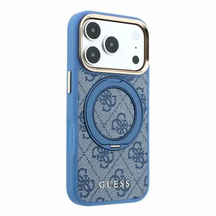 Guess PU 4G Ring Stand MagSafe kryt iPhone 18 Pro Max ružový