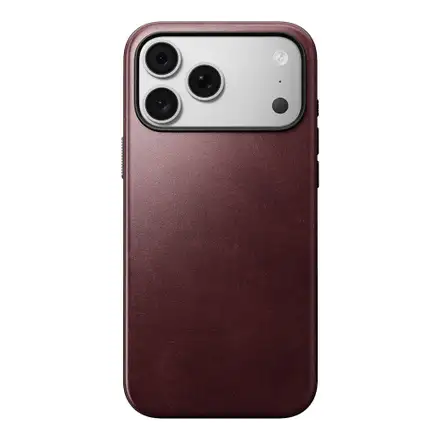 Nomad kryt Modern Leather Case Magsafe Horween pro iPhone 18 Pro Max - Burgundy