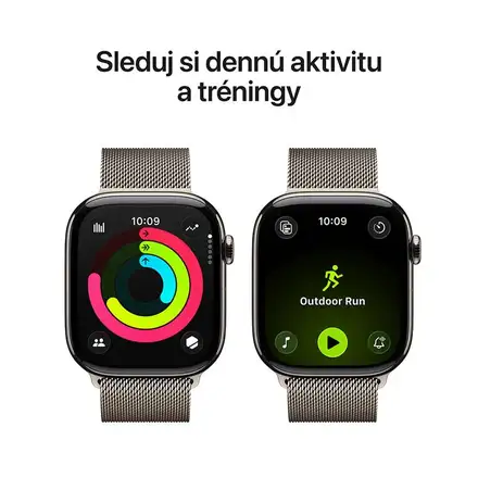 Apple Watch Series 11 GPS + Cellular 46mm Prírodný titán s prírodným milánskym ťahom - S/M *Rozbalený*