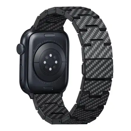 Pitaka remienok Carbon Fiber Strap pre Apple Watch 44/45/46mm - Black/Grey