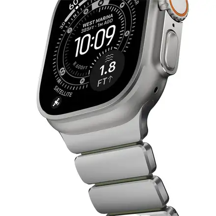 Nomad remienok Stratos pre Apple Watch 44-49mm - Forest Green/Natural Hardware