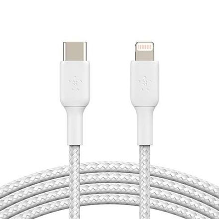Belkin kábel Boost Charge Braided USB-C to Lightning 2m - White
