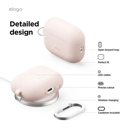 Elago Airpods Pro 3 Silicone Hang Case - Stone