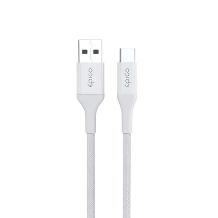 iStores by Epico Braided Cable 0.3m USB-C to USB-A - biely