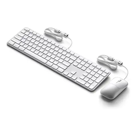 Satechi klávesnica + myš Slim CLX3 Wired Combo - Silver
