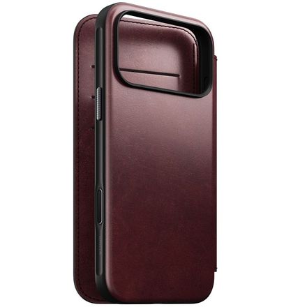 Nomad puzdro Modern Leather Folio Magsafe Horween pre iPhone 17 Pro Max - Burgundy Chromexcel