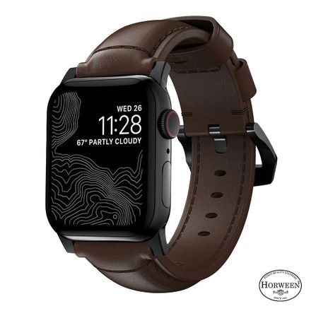 Nomad kožený remienok pre Apple Watch 44-49mm - Traditional Brown/Black Hardware
