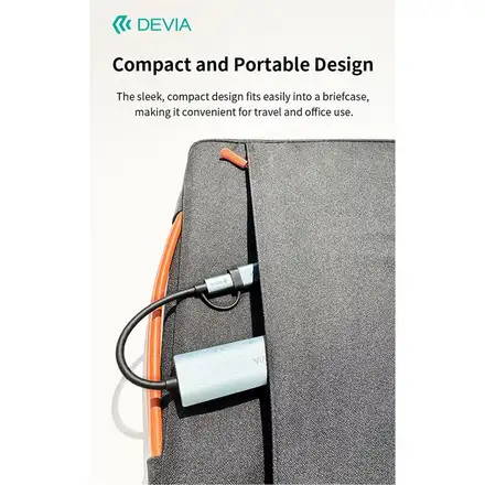 Devia USB-C Hub Pro 5 in 1 EC701 - Deep Gray