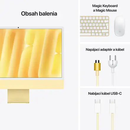 iMac 24" 4.5K Apple M4 8C CPU 8C GPU 16GB 256GB Žltý SK