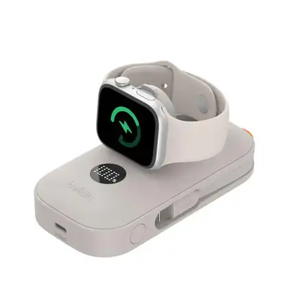 Belkin Boost Charge Pro Powerbank 10K with Apple Watch Charger - Sand