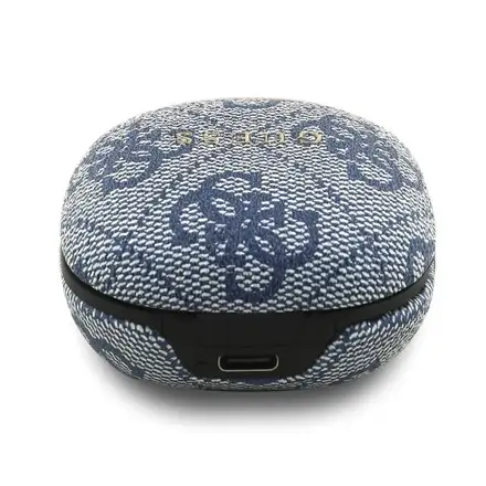 Guess PU 4G Metal Logo ENC TWS Bezdrôtové Slúchadlá modré