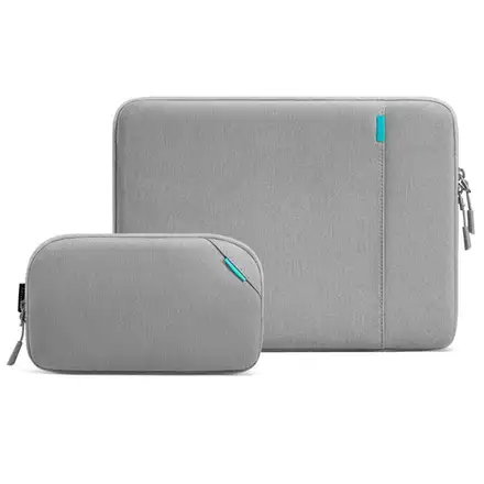 Tomtoc puzdro Recycled Sleeve with Pouch pre Macbook Pro 14" M1/M2/M3/M4 - Gray