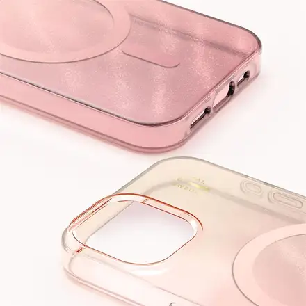 iDeal Fashion Clear Case MagSafe iPhone 13/14/15/16e/17e Rose Blush