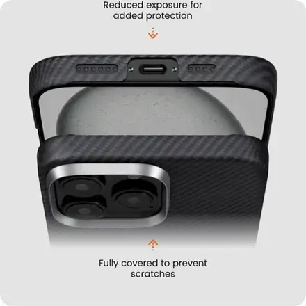 Pitaka kryt Ultra-Slim Case pre iPhone 16 Pro Max - Black/Grey Twill